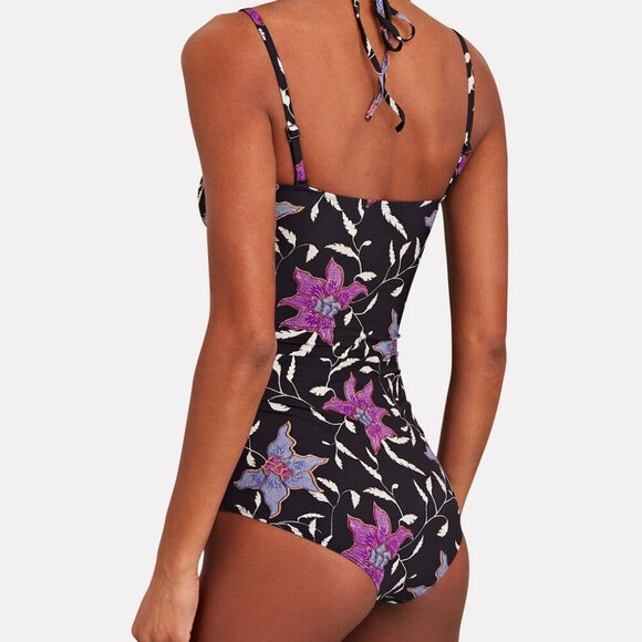 NWT Isabel Marant Étoile Stiza One-Piece Swimsuit Size 38 Navy Floral Cu… - Picture 2 of 5